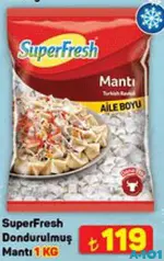 SUPERFRESH DONDURULMUŞ MANTI 1 KG